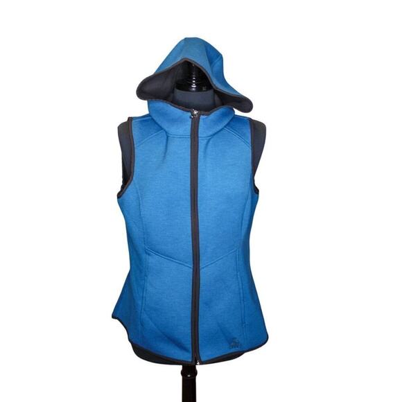 Gerry Hooded Vest Blue Stretch Outdoors Activewear Gorpcore L - Picture 1 of 4